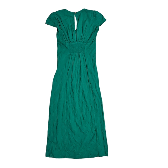 FREE PEOPLE Natalya Solid Green Midi Dress XS - Picture 3 of 6
